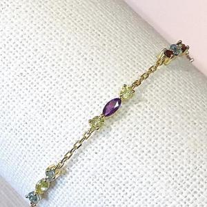 [블루케이] 페리도트 자수정토파즈원석 팔찌240502-17