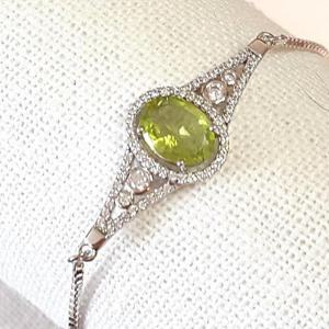 [블루케이] 하이퀄 그린페리도트 원석 팔찌240501-14