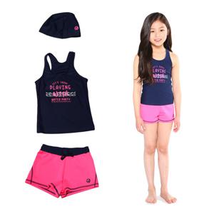 KG-K599 쿠기 여아 3종 래쉬가드 팬츠 상하의세트