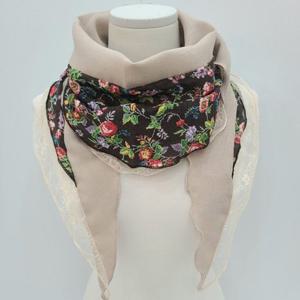 [애슬릿][애슬릿]여성 꽃 배색 간절기 레이스 롱 스카프