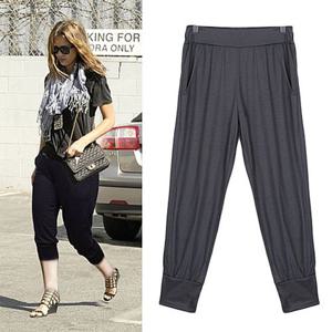 여름바지 기본 TR면 8부 배기팬츠 DK 0576