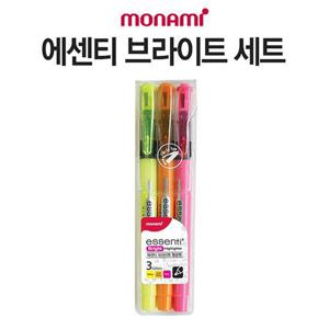 [도토로]모나미 에센티 3색 형광펜세트/브라이트 형광펜