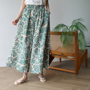 [피핀] 710367 시원에어/ 나뭇잎 통 치마바지