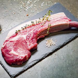 탐라인 제주 흑돼지 돈마호크 600gx2팩 (뼈삼겹 구이용,냉장육)