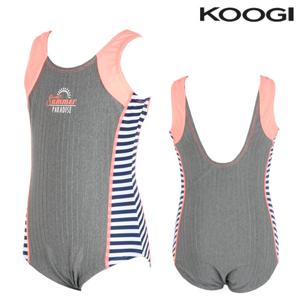 쿠기 여아동 U자형원피스 실내수영복 KG-M681