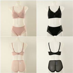 [와코루] WBRX301 WPTX301H  노와이어 몰드브라 헴라인 팬티세트