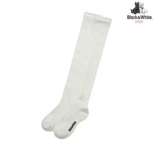 [블랙앤화이트] 여성 핫픽스 테리어 니하이 삭스 8124LZSC_WHITE