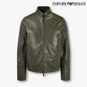 [엠포리오 아르마니]남성 글로시 레더 집업 자켓(A514109011)