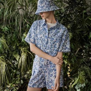 [슈페리어] 여성 하와이안 셔츠 라이트 블루 (IW0EWS20141)