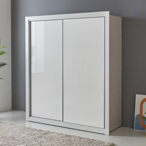 (착불)로쏘가구 알리테 UV하이그로시 슬라이딩 장롱 2통 A형