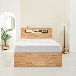 (착불)로쏘가구 사파 더블킹 1700 2단 수납형 LED 침대 참죽 원