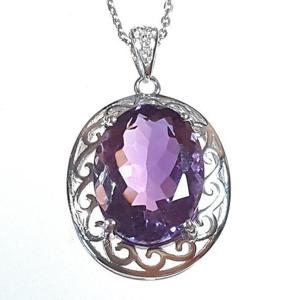 [블루케이] 하이퀄 자수정 원석목걸이240506-08작품