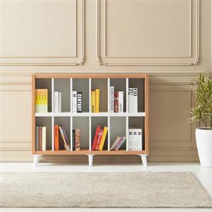 (착불)우아미가구 랜디 2단 정리 책꽂이 책장 다리형 1200