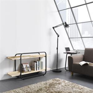 (착불)우아미가구 프레스 행크원목 2단 1200 철제 책장