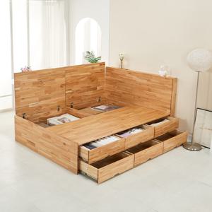 (착불)우아미가구 비오스 캘리포니아킹 1900 2단 수납형 침대 참