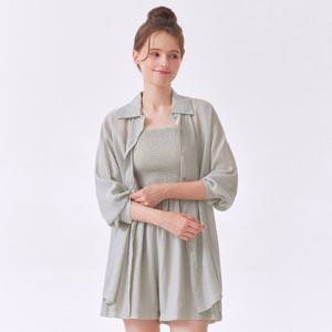 [포커스]시스루블라우스+스모크점프수트SET PBBF4M1BL5261