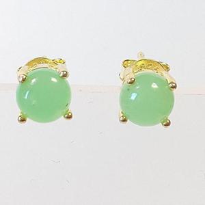 [블루케이] 연비취 그린칼세도니원석 귀걸이240508-24