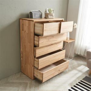 (착불)우아미가구 조프리 참죽 원목 5단 서랍장 900