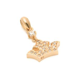 [비앤비골드] 14K 데일리 딸랑이 왕관 큐빅 펜던트 NPP26836