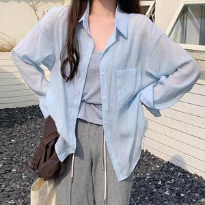 어썸 데일리시스루 포켓 셔츠_262584