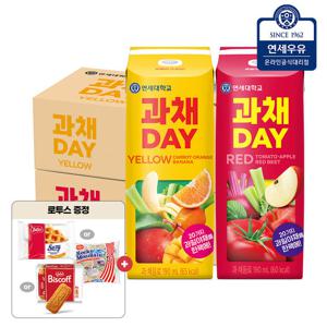 연세우유 과채데이 190ml 48팩(레드+옐로우)+로투스