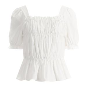 샵앤) 알로 퍼프반팔 여성 린넨 블라우스 EAN-WBL-1420-아이보리