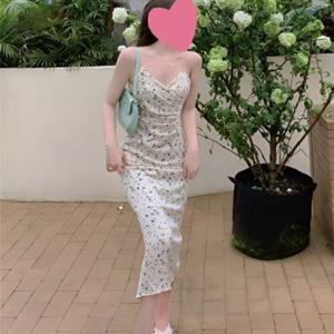 [잇백잇슈]화사한플라워롱원피스 끈나시 봄여름 패션 예쁜 여성