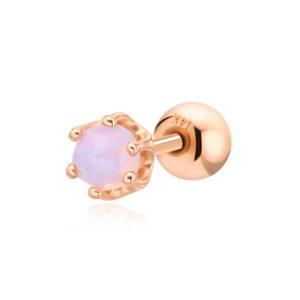[비앤비골드] 14K 탄생석 3mm 10월 핑크오팔 피어싱 JNE23041