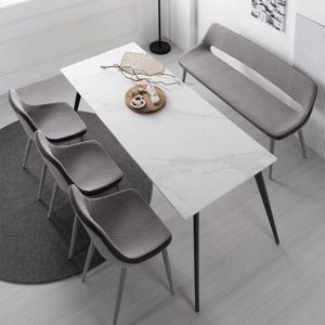 에보니아 포르테 세라믹 6인용식탁 세트 (의자3+벤치1) [수도권