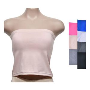 쫀쫀한신축성 오프숄더 튜브 탑브라 내장 패드 탈착가능