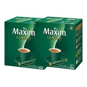 [동서식품] 맥심 디카페인 커피믹스 스틱형 50입 2개
