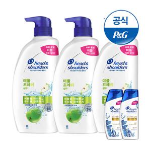 헤드앤숄더 애플프래쉬 샴푸 850ml 3개 + 미니샴푸 2개[S248*2]