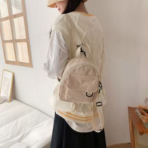 여성 귀여운 코듀로이 미니 숄더백 백팩 골덴미니백팩