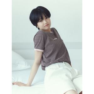 [폴햄]여성 30수 코튼 링거 스트라이프 크롭티 (PHE2TR2050)