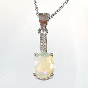 [블루케이] 하이퀄 밀크오팔 원석 목걸이240512-17