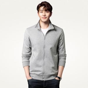 [로아리빙]간절기 트레이닝 남성 하이넥 자켓 무지 스웻 집업