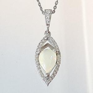 [블루케이] 밀크오팔 원석 목걸이240601-21탄생석