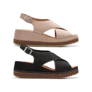 [클락스(슈즈)]여성샌들 카샌다 스텝 W9D72994M(블랙/베이지)2종 택1