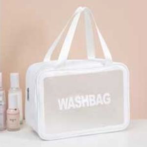 여행용워시백 PVC불투명세면파우치 화이트 대