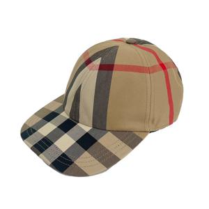 [버버리] 체크 코튼 볼캡 모자/아카이브 베이지/80680351
