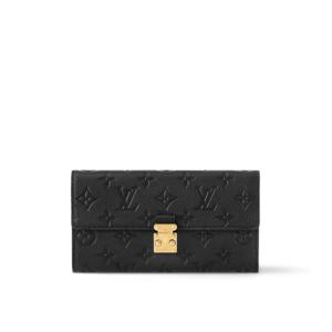(명품) 루이비통 여성 사라 월릿 블랙 장지갑 M826