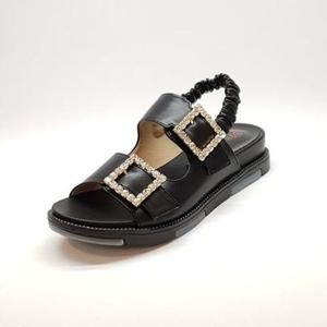 여성 비즈장식 샌들 (굽 4CM) 820052_K-040 블랙