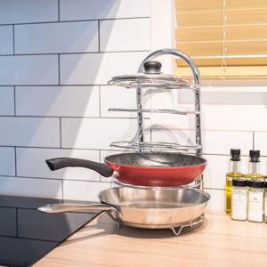 후라이팬 정리대 원형 5단/프라이팬 거치대 정리수납