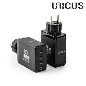 우니쿠스 GaN 100W USB PD 접지형 4포트 초고속 충전기 UNPD100W
