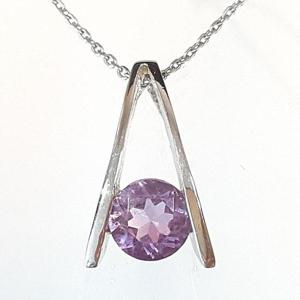 [블루케이] 하이퀄 자수정 원석목걸이240603-12탄생석