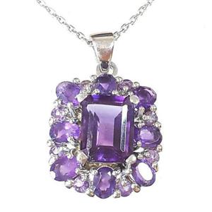 [블루케이] 하이퀄 자수정 원석목걸이240603-23작품