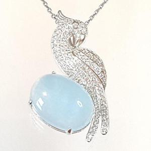 [블루케이] 아쿠아마린 원석목걸이240604-20공작새