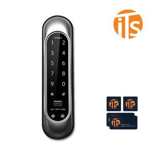 [무료설치] 이츠락 샤시문용 디지털도어락 [프레임2] 카드키4개+번호키 [폭이 좁은 샷시문용] 도어록 세이프도어 폴딩도어 미닫이문 터닝도어 가마찌도어 현관문 도어락