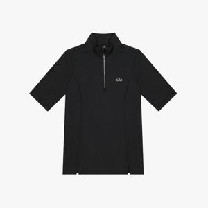 드루 여성 골지 5부소매 티셔츠 DF42ST04_BK