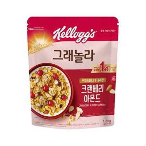켈로그 크랜베리 아몬드 그래놀라 1.2kg 1개